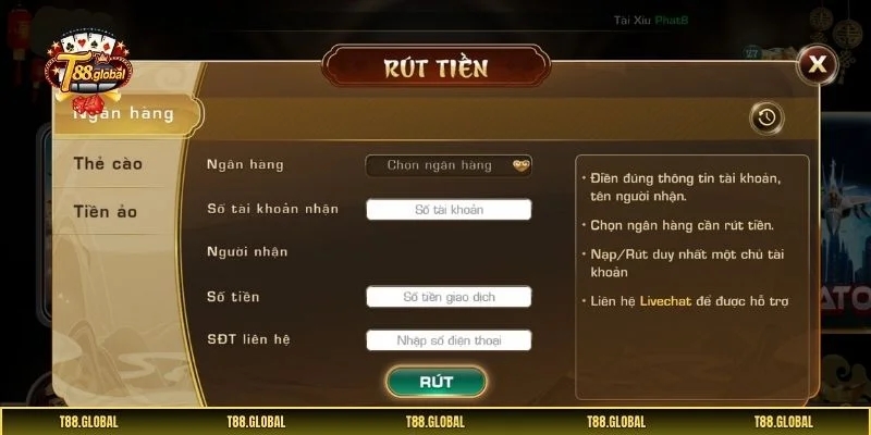 Rút tiền T88